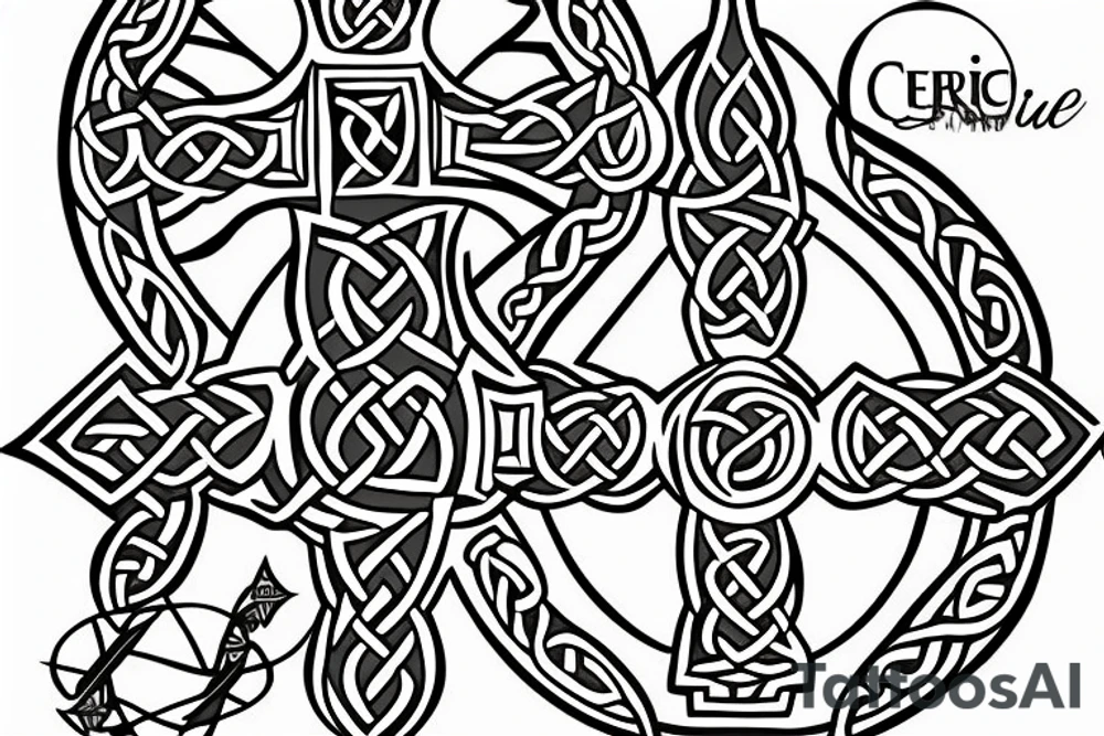 celtic cross simple tattoo idea