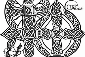 celtic cross simple tattoo idea