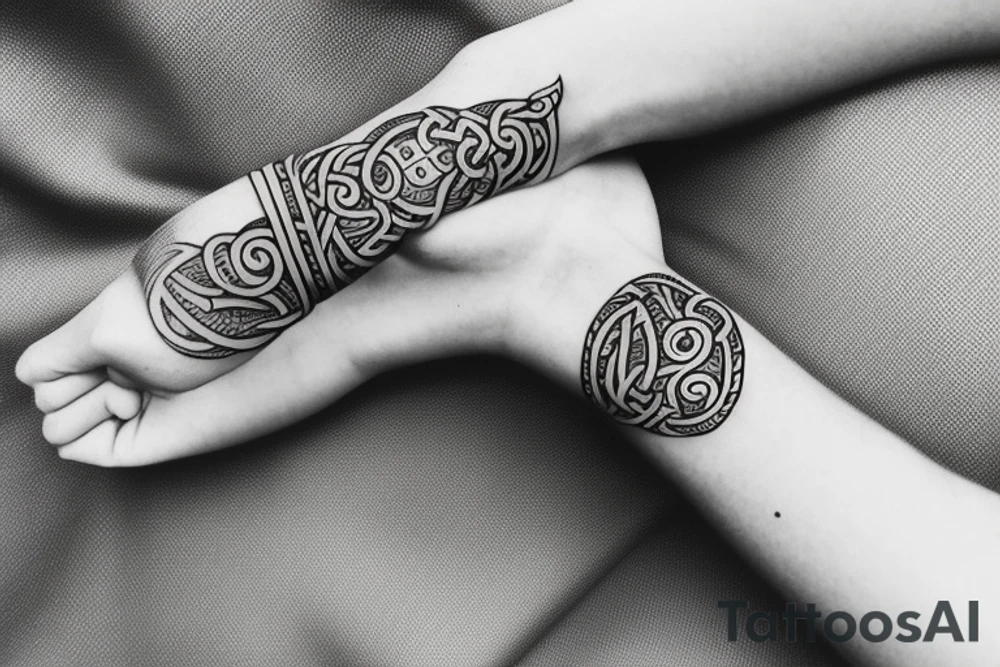 viking arm ring bracelet tattoo idea