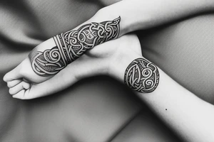 viking arm ring bracelet tattoo idea