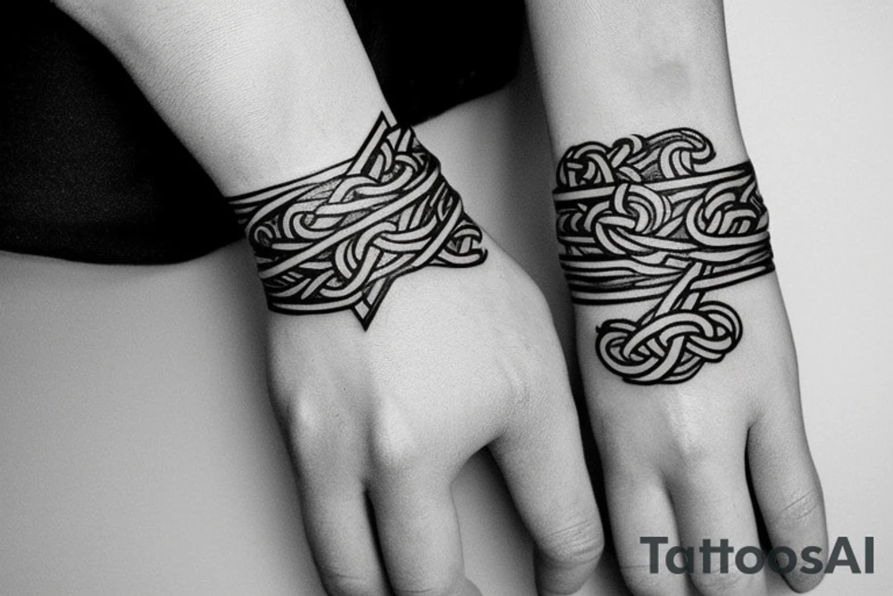 viking arm ring bracelet tattoo idea