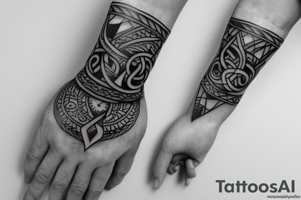 viking arm ring bracelet tattoo idea