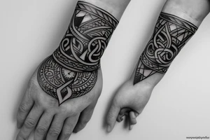 viking arm ring bracelet tattoo idea