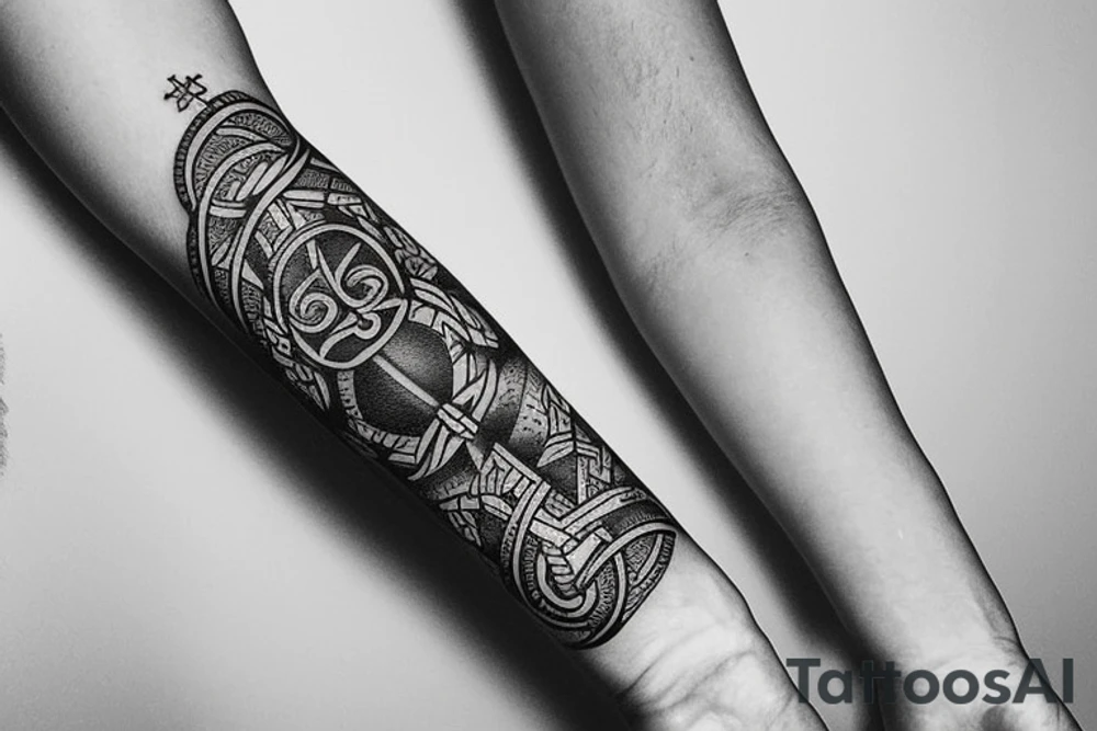 viking arm ring bracelet tattoo idea