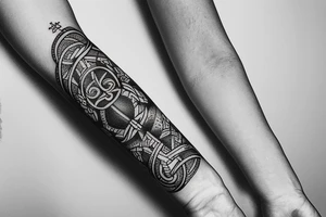 viking arm ring bracelet tattoo idea