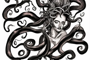 Medusa dans les nuages. tattoo idea