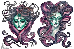 Medusa dans les nuages. tattoo idea