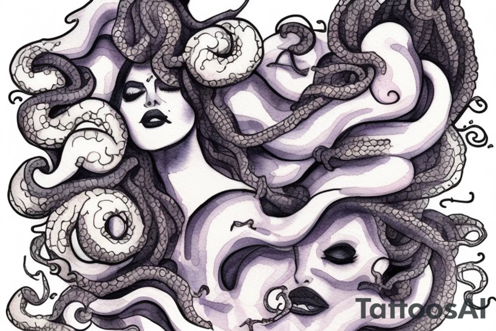 Medusa dans les nuages. tattoo idea