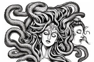 Medusa dans les nuages. tattoo idea