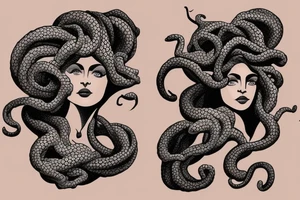 Medusa dans les nuages. tattoo idea