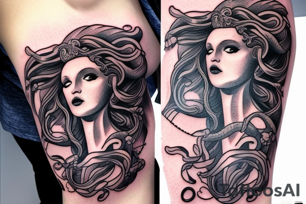 Medusa dans les nuages. tattoo idea