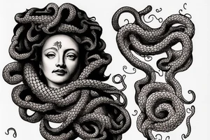 Medusa dans les nuages. tattoo idea
