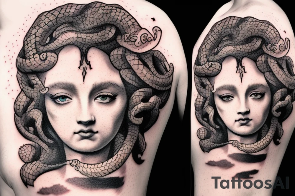 Medusa dans les nuages. tattoo idea