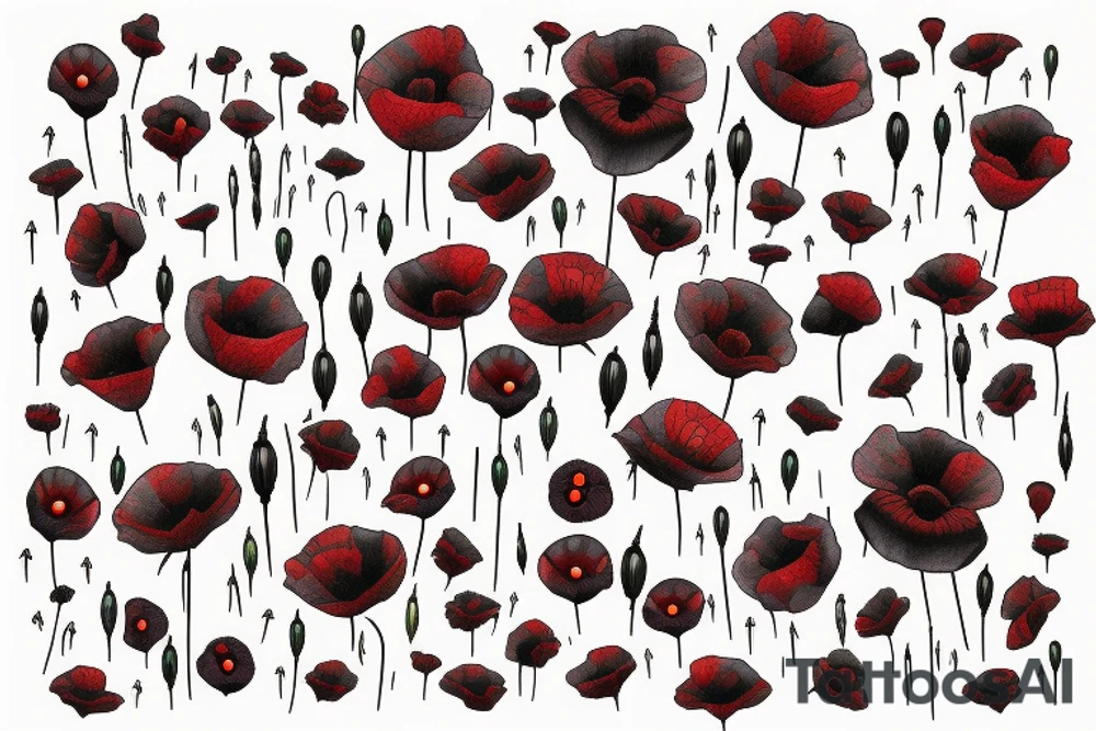 POPPY FIELD tattoo idea