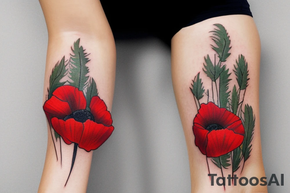 POPPY FIELD tattoo idea