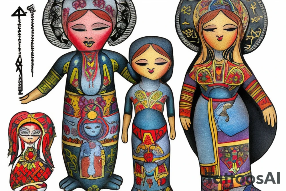 he motanka (Ukrainian: мотанка) doll is an ancient Ukrainian household item that’s believed to protect and bring blessings to the home and family. The motanka doll was originally designed for fertility and procreation, but has become associated with healing, protection and ancestors tattoo idea