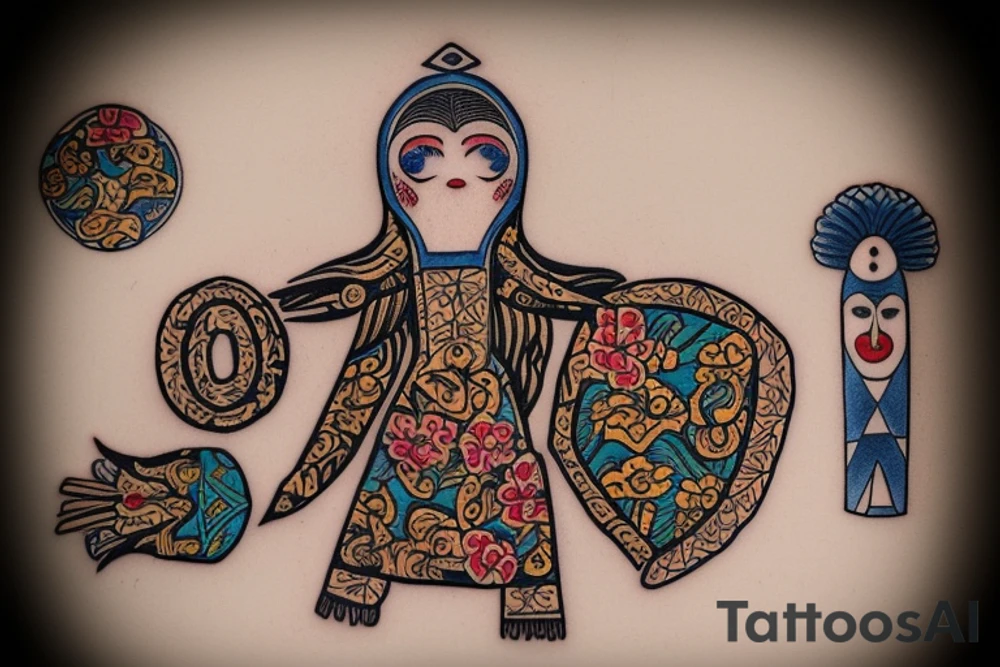 he motanka (Ukrainian: мотанка) doll is an ancient Ukrainian household item that’s believed to protect and bring blessings to the home and family. The motanka doll was originally designed for fertility and procreation, but has become associated with healing, protection and ancestors tattoo idea