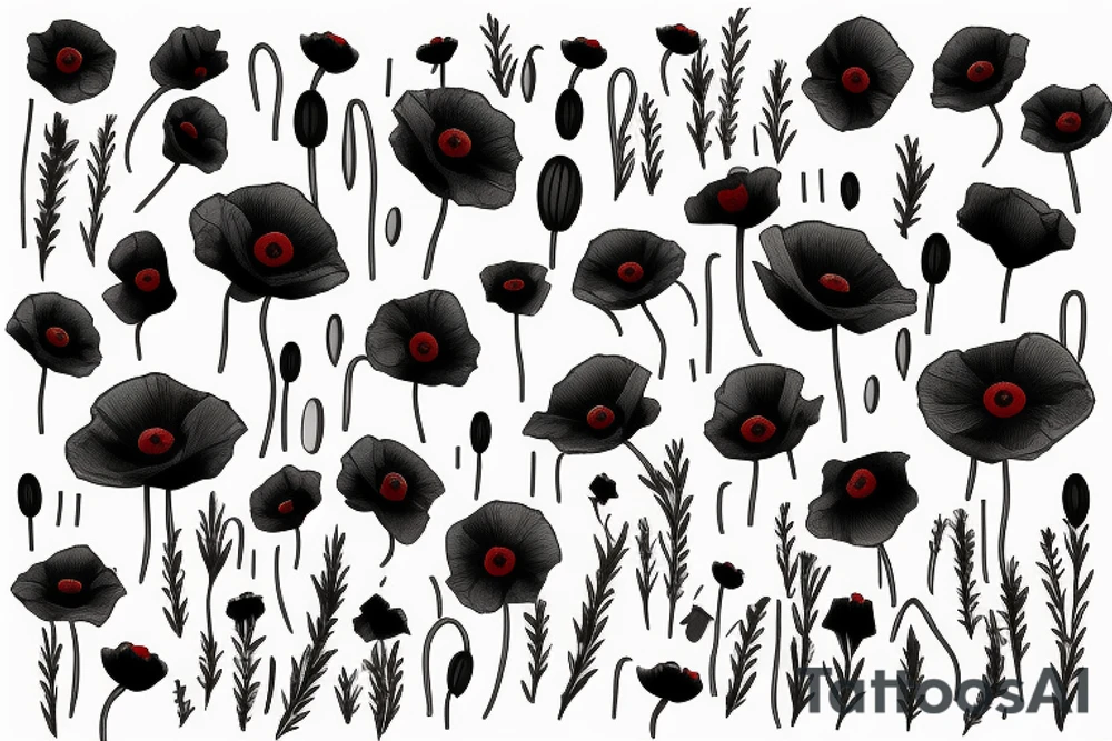 poppy field tattoo idea