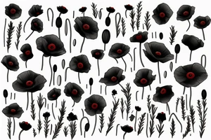 poppy field tattoo idea