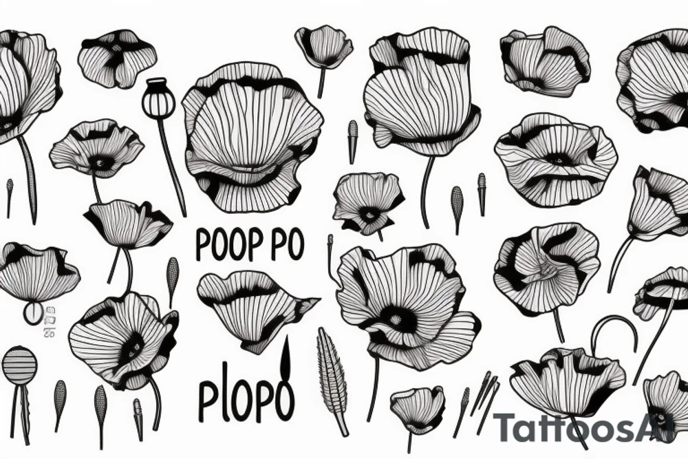 poppy field tattoo idea