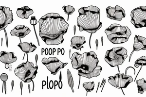 poppy field tattoo idea