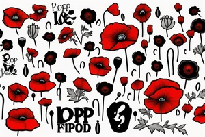 poppy field tattoo idea