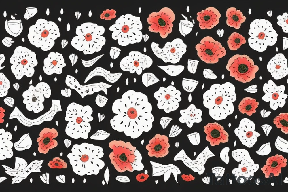 poppy field tattoo idea