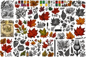 autumn garden tattoo idea