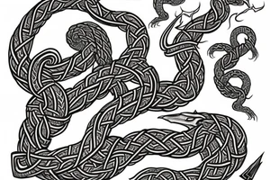 Urnes viking sleeve jormungandr tattoo idea