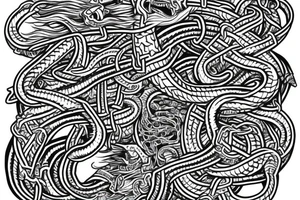 Urnes viking sleeve jormungandr tattoo idea