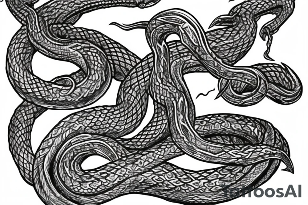 Urnes viking arm sleeve jormungandr  sea serpent tattoo idea