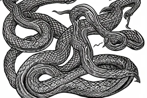 Urnes viking arm sleeve jormungandr  sea serpent tattoo idea
