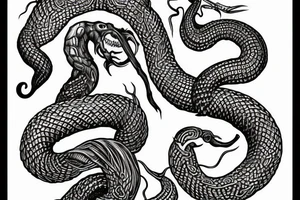 Urnes viking arm sleeve jormungandr  sea serpent tattoo idea