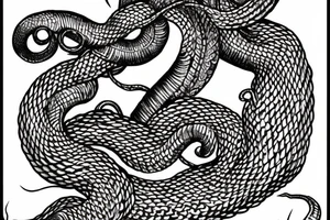 Urnes viking arm sleeve jormungandr  sea serpent tattoo idea