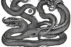 Urnes viking arm sleeve jormungandr  sea serpent tattoo idea