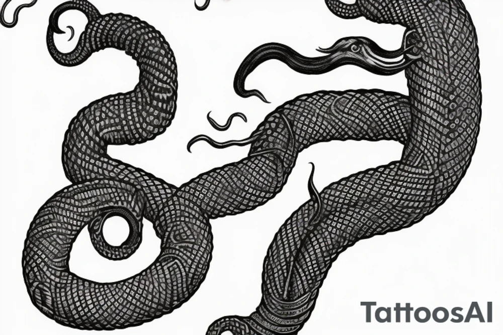 Urnes viking arm sleeve jormungandr  sea serpent tattoo idea