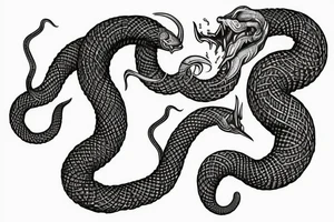 Urnes Church viking arm sleeve jormungandr  sea serpent simple tattoo idea