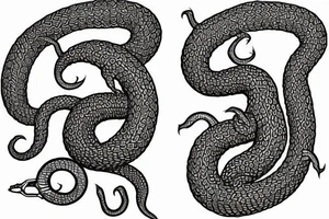Urnes Church viking arm sleeve jormungandr  sea serpent simple tattoo idea