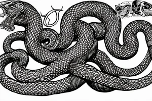 Urnes Church viking arm sleeve jormungandr  sea serpent simple tattoo idea