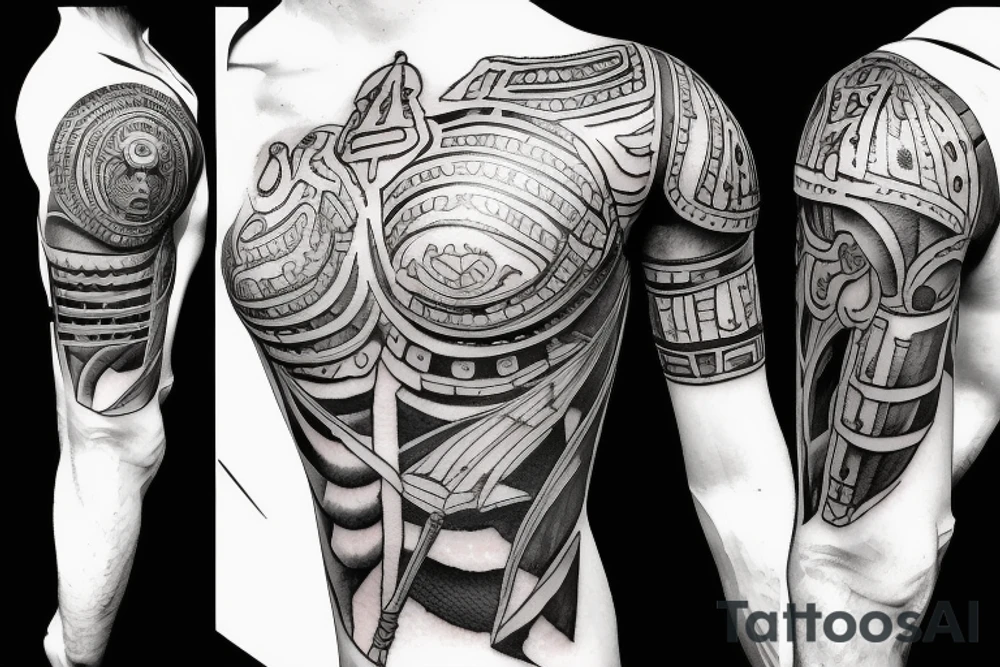 Spartan warrior battle greece tattoo idea