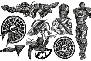 Spartan warrior battle greece tattoo idea