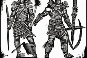 Spartan warrior battle greece tattoo idea