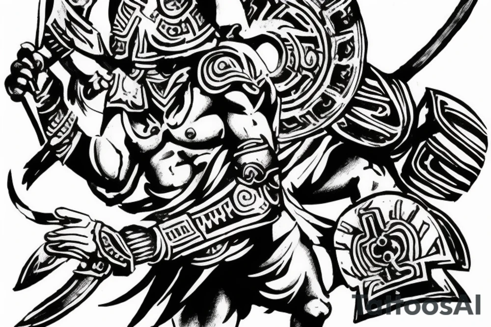 Spartan warrior battle greece tattoo idea