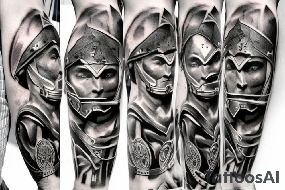 Spartan warrior battle greece tattoo idea