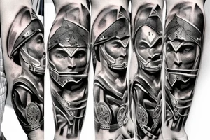 Spartan warrior battle greece tattoo idea