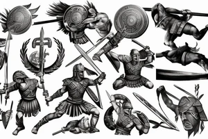 Spartan warrior battle greece tattoo idea