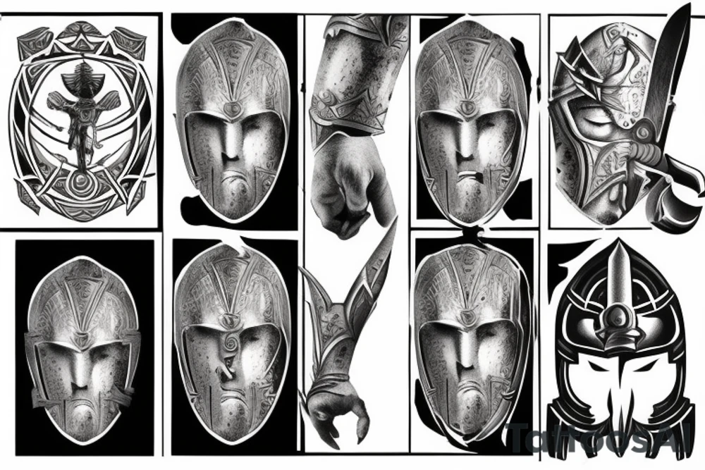 Spartan warrior battle greece tattoo idea