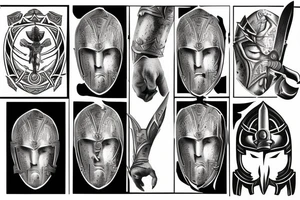 Spartan warrior battle greece tattoo idea