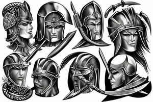 Spartan warrior tattoo idea