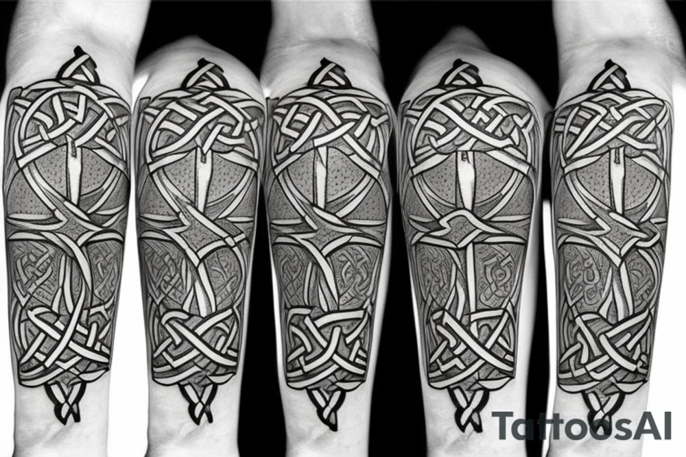 a celtic cross with the irish blessing prayer tattoo idea